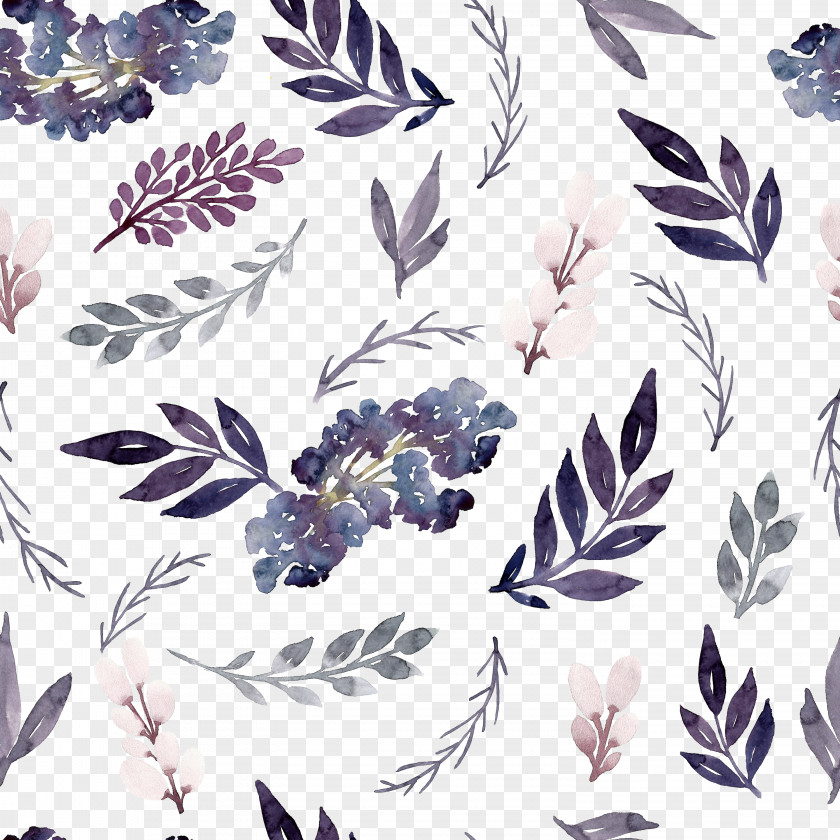 Flowers And Hand-painted Tile Wallpaper Desktop PNG