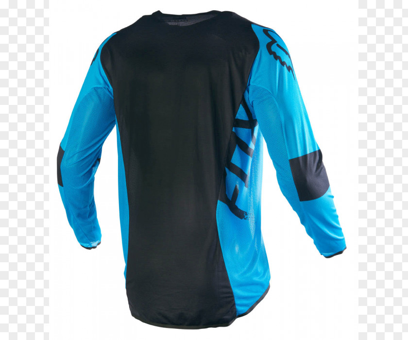 Moto Cross Jersey T-shirt Hoodie Blue Sleeve PNG
