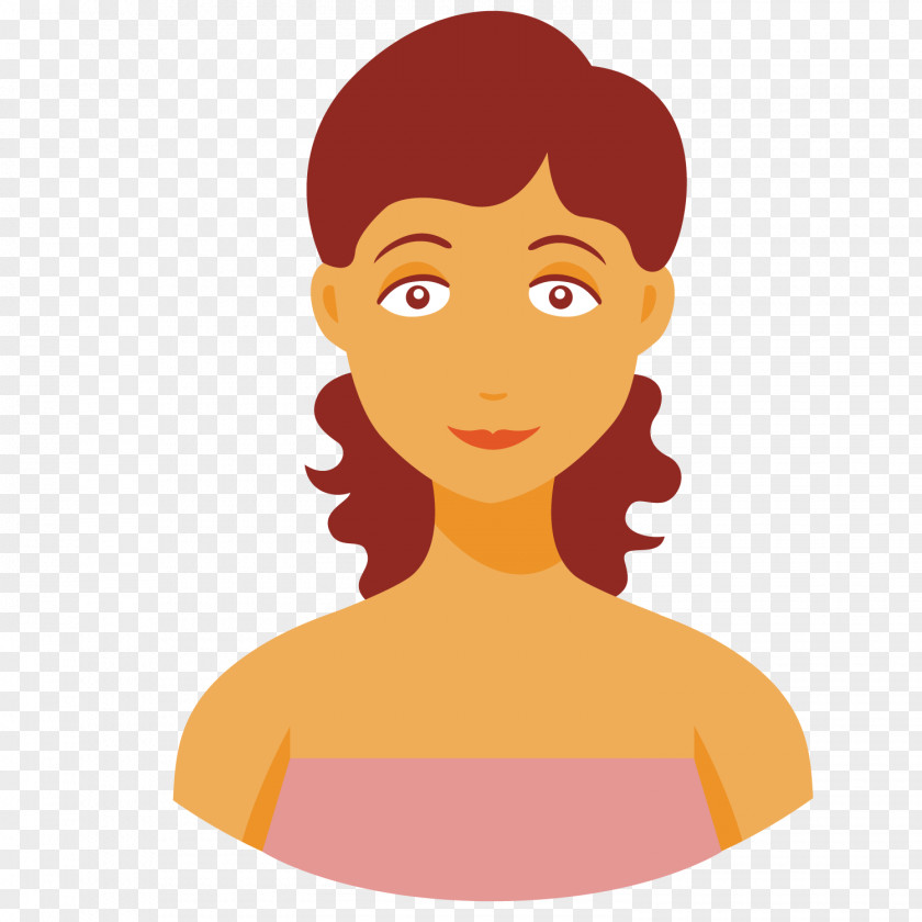 Cartoon Yellow Face Woman Skin Care Symbol PNG