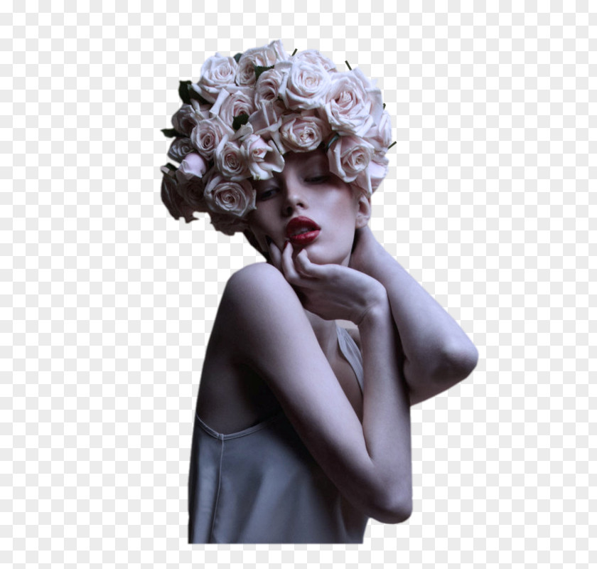 Extravagance Cut Flowers Photography Fashion Portrait PNG