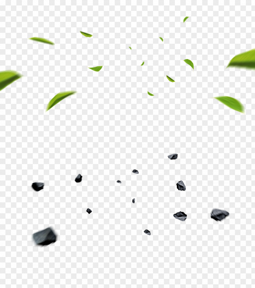Green Leaf Stone Floating Material Humidifier Portable Computer Illustrator PNG