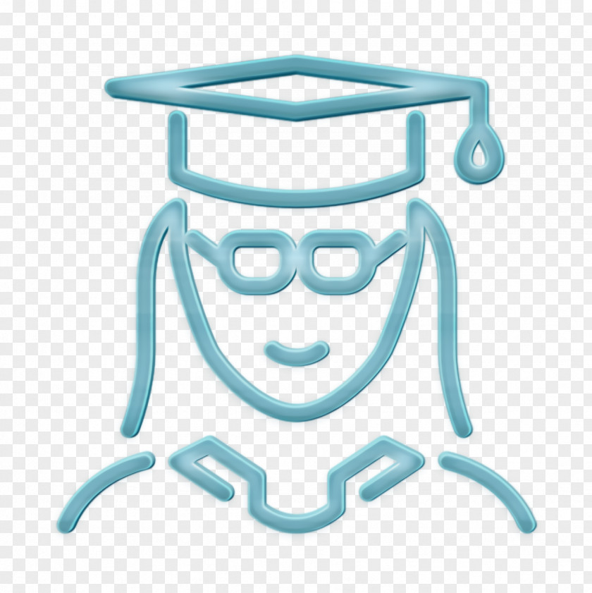 Logo Turquoise Avatar Icon Education Female PNG