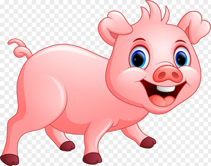 Pink Cute Piglets Domestic Pig Pikachu Cartoon Illustration PNG
