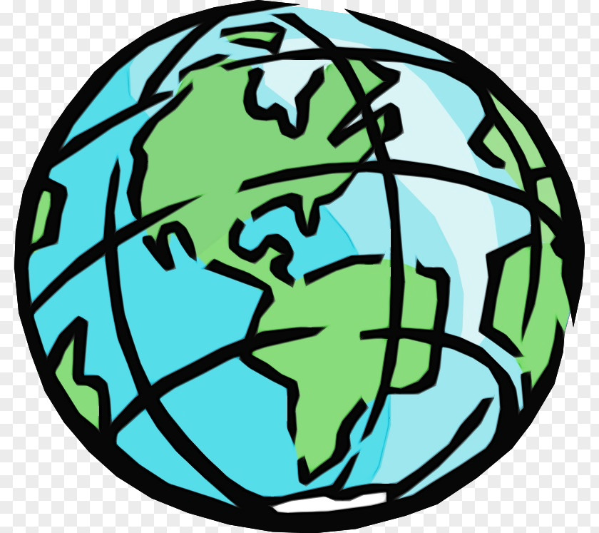 World Turquoise Earth Cartoon Drawing PNG