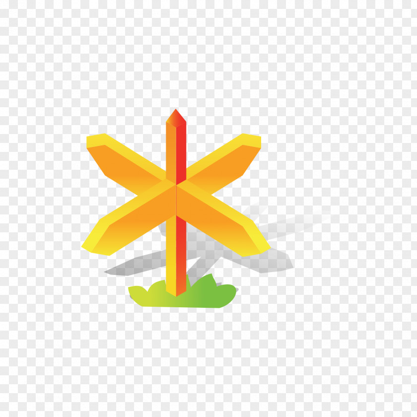 Yellow Direction Indicator Adobe Illustrator Euclidean Vector PNG