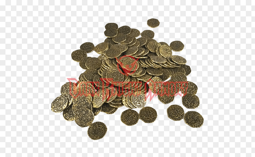 Coin Pirate Coins Piracy Doubloon Spanish Dollar PNG