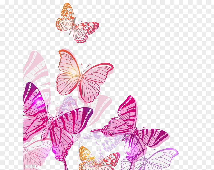 Pink Butterfly Royalty-free Clip Art PNG
