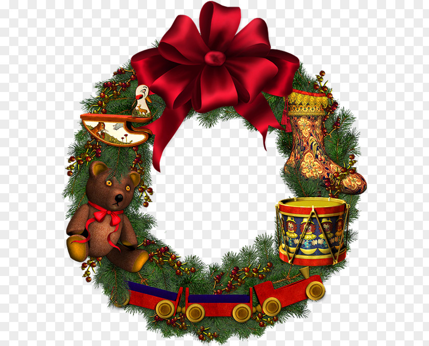 Christmas Tree Card Wreath Clip Art PNG