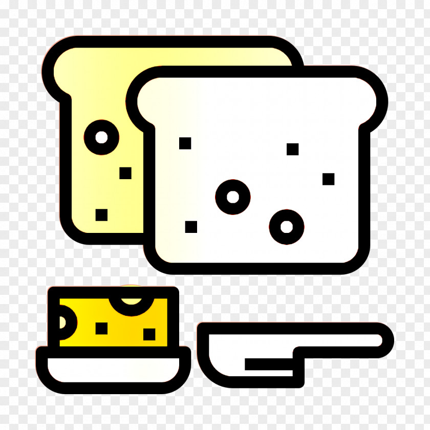 Toast Icon Coffee Shop Breakfast PNG
