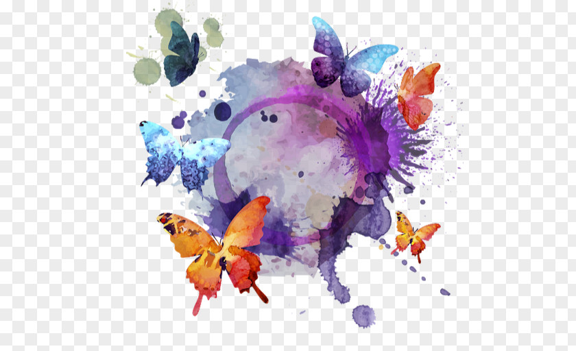 Butterfly Watercolor Painting Vector Graphics Image PNG