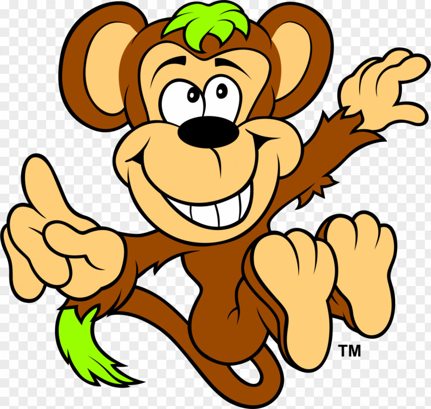 Pleased Cartoon Monkey PNG