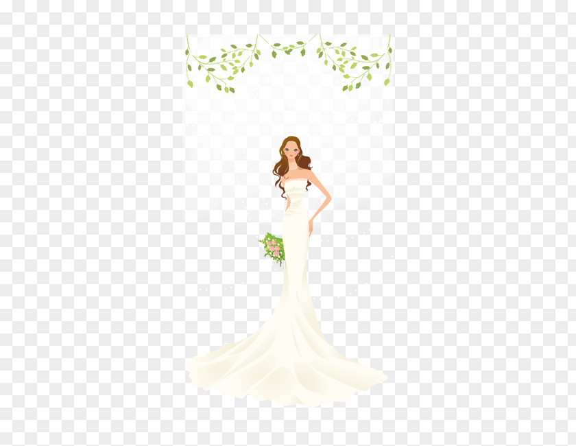 Wedding Dress Bride Ivory Gown PNG