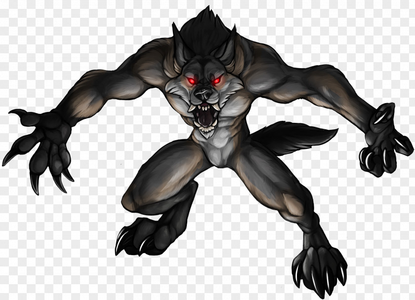 Werewolf Muscle Supervillain Demon PNG