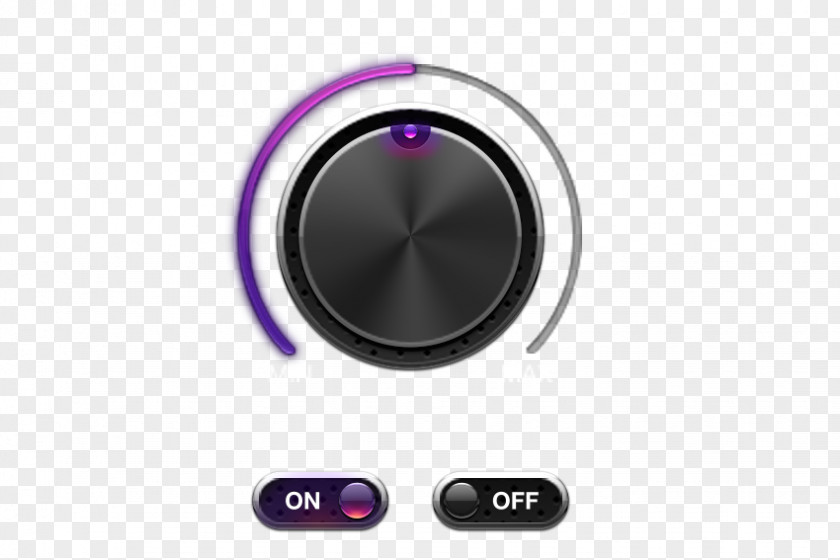 Black Knob And Switch Button Download PNG