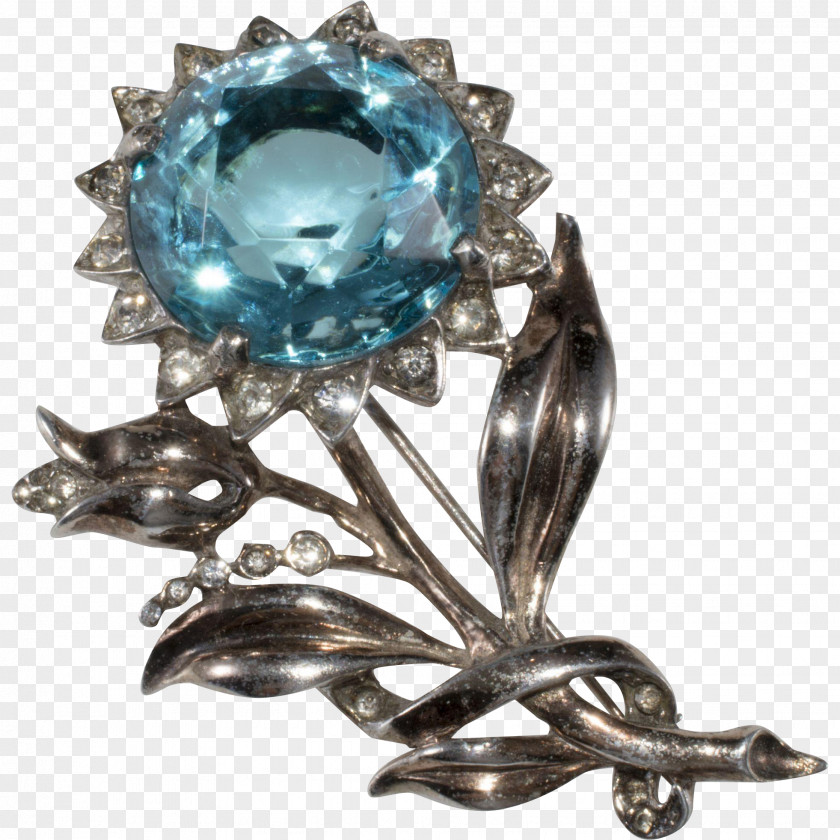 Brooch Body Jewellery Sapphire Diamond PNG