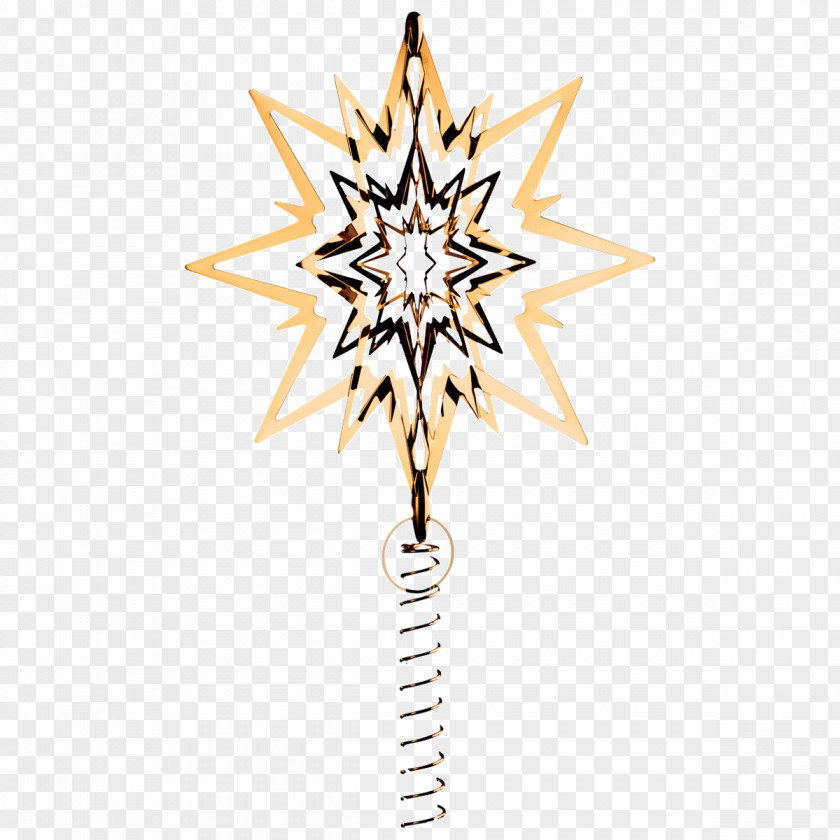 Christmas Julepynt Tree-topper Gold Froebel Star PNG