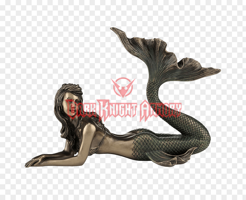 Mermaid Statue Figurine Bronze Sculpture PNG
