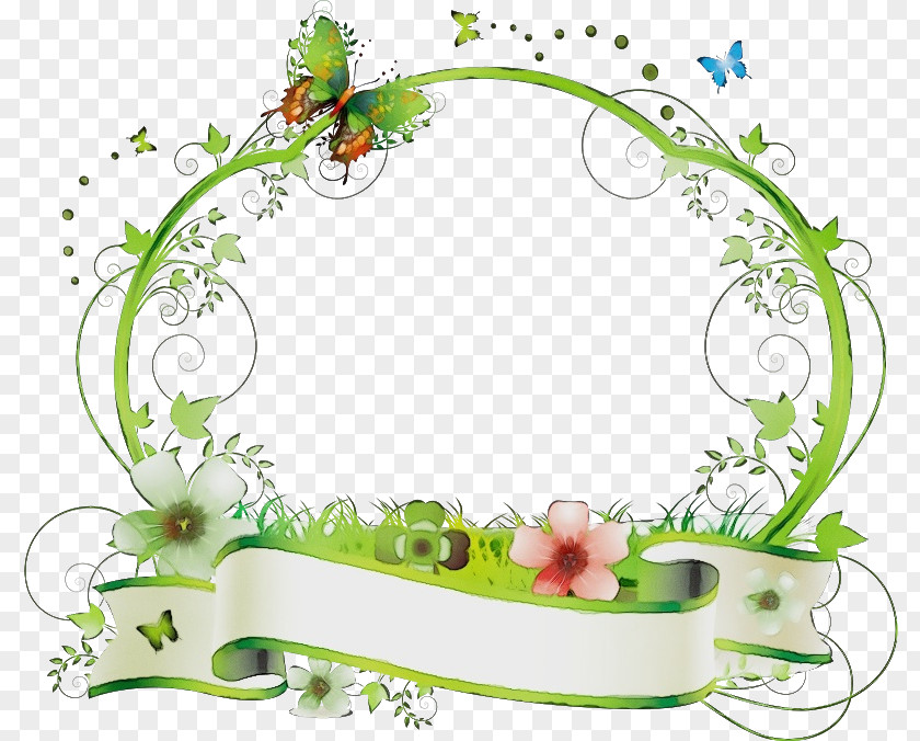 Plant Picture Frame Background Green PNG