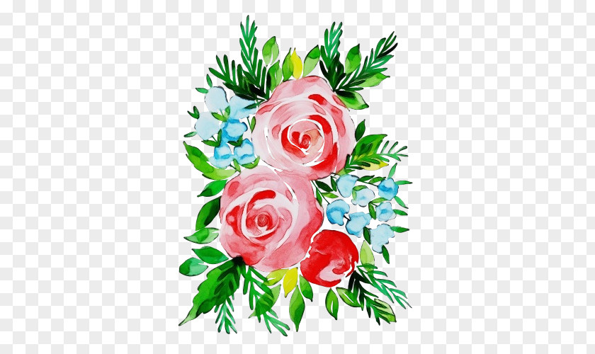 Watercolor Paint Rose Family PNG