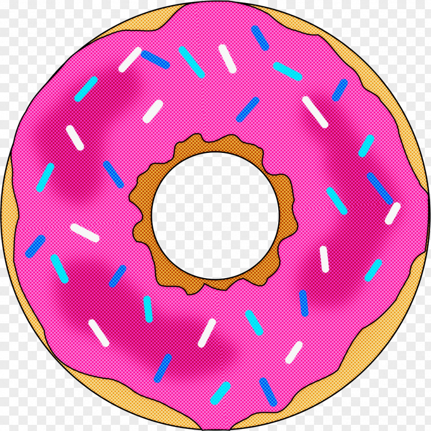 Doughnut Pink Pastry Baked Goods Auto Part PNG