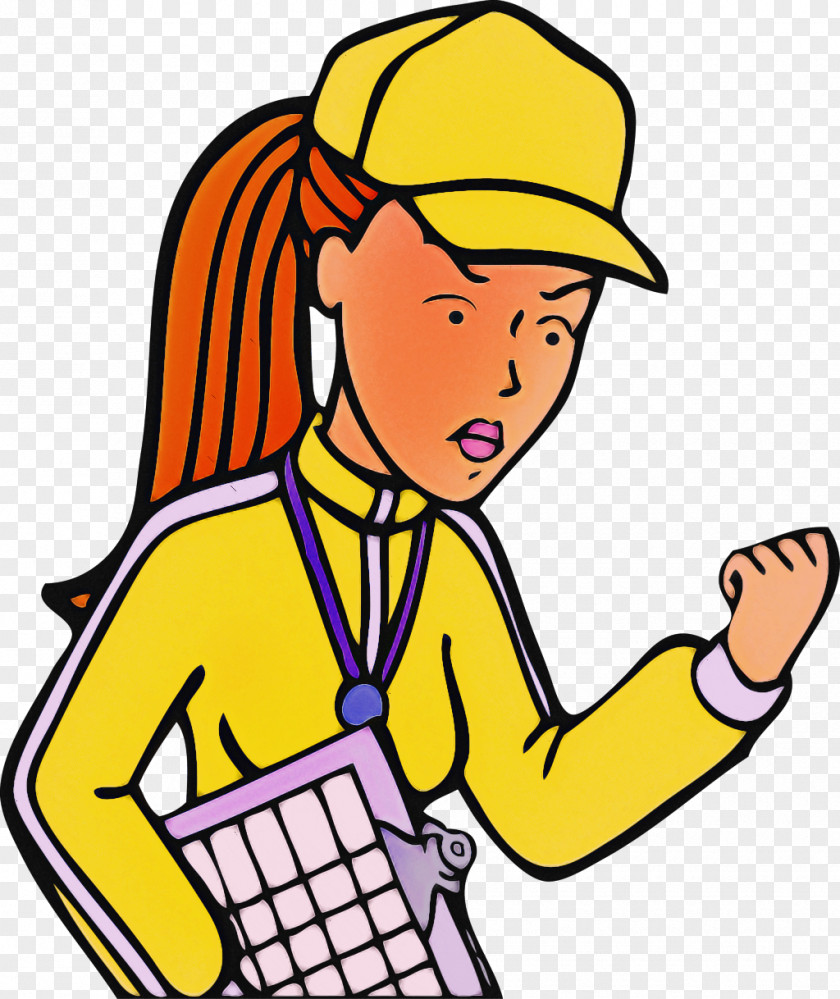 Cartoon Yellow Finger Construction Worker Thumb PNG