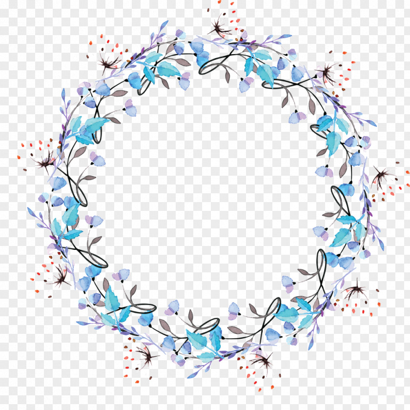 Floral Wreath Image Flower Cartoon PNG