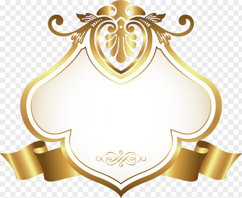 Golden Circle Label Clip Art PNG