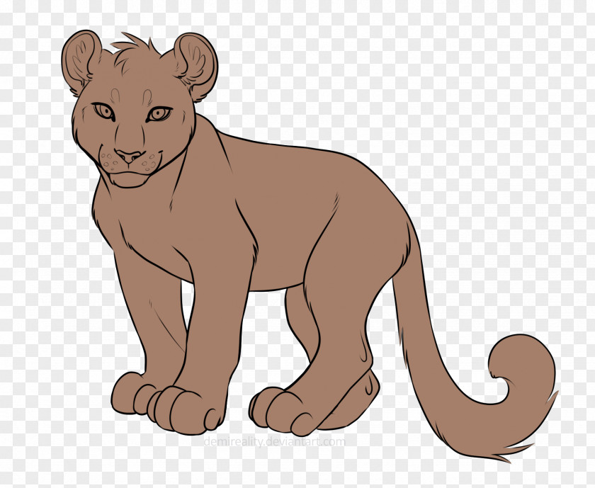 Lion Line Art Felidae Cat PNG