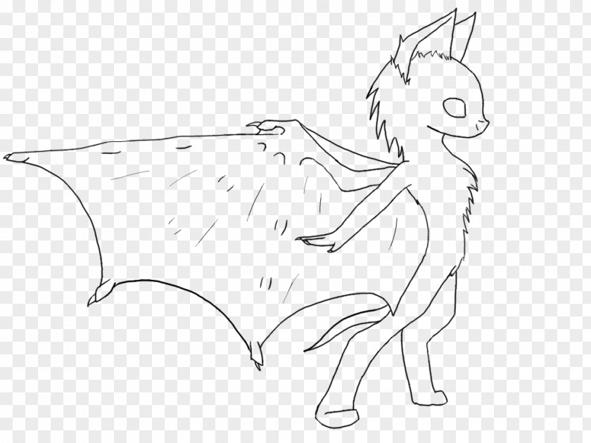 Bat Gray Wolf Art Drawing Sketch PNG