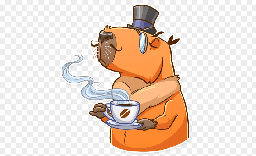 Capybara Pennant Clip Art Telegram Illustration Sticker PNG