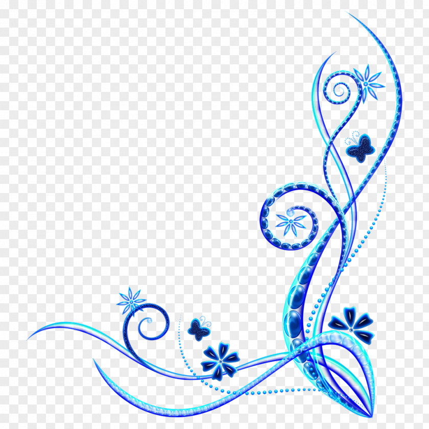 Crocus Blue Ornament Clip Art PNG