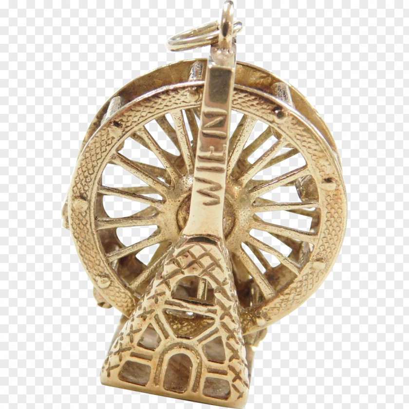 Ferris Wheel Gold Locket Charm Bracelet Silver Jewellery PNG