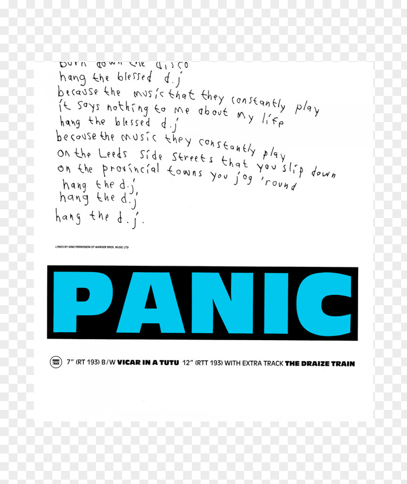 Promotion Poster The Smiths Panic! At Disco Lyrics There Is A Light That Never Goes Out PNG