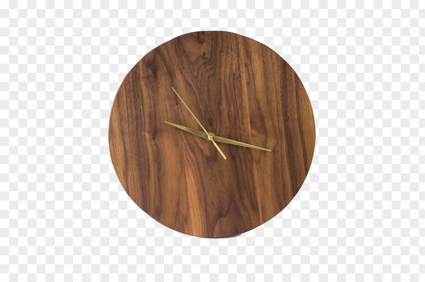 Walnut Wood Clock /m/083vt Brown PNG