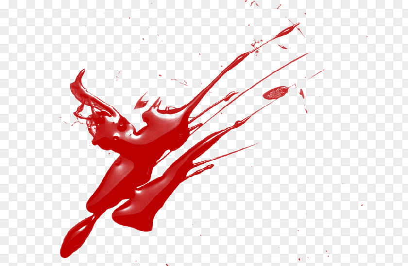 Blood Watercolor Painting Brush PNG