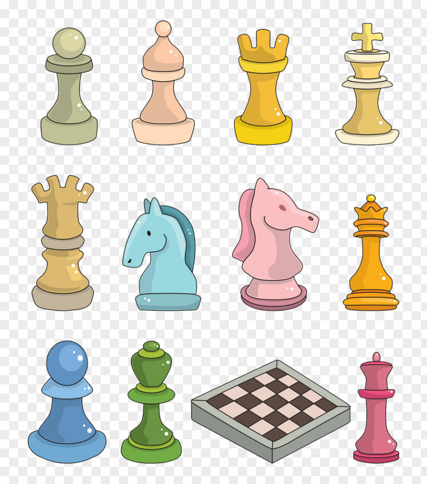 Chessboard And Chess Piece Cartoon Queen PNG