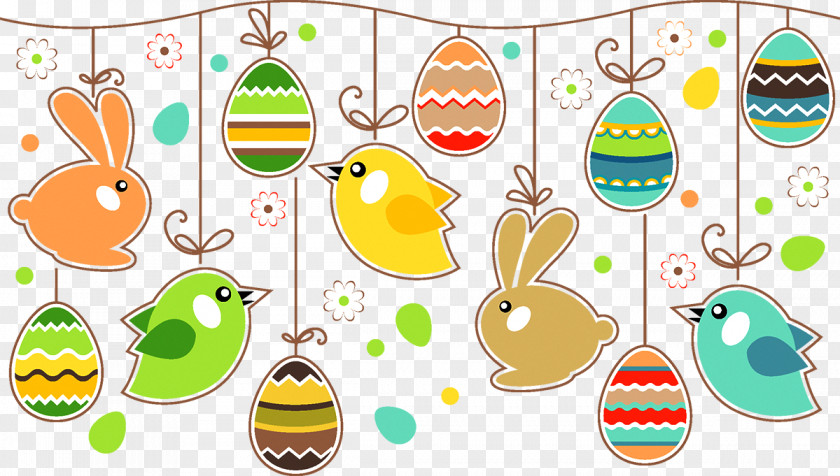 Easter Charm Bunny Egg Hunt Pattern PNG