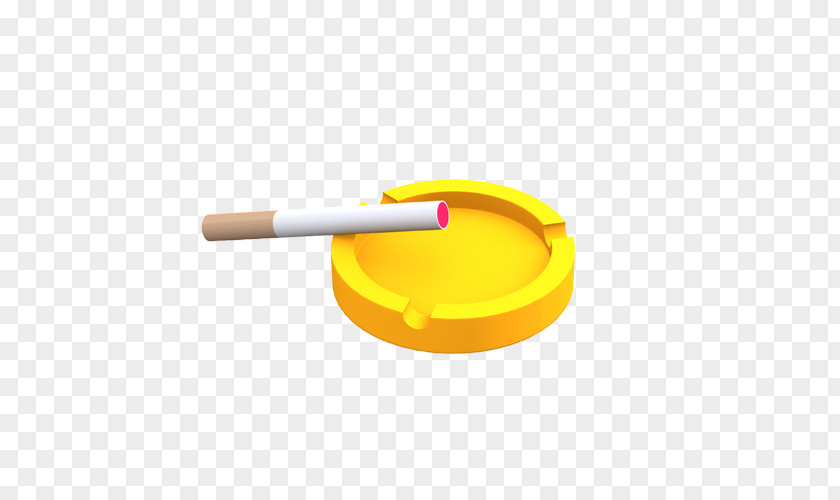 Hand-painted Ashtray And Cigarette Illustration PNG