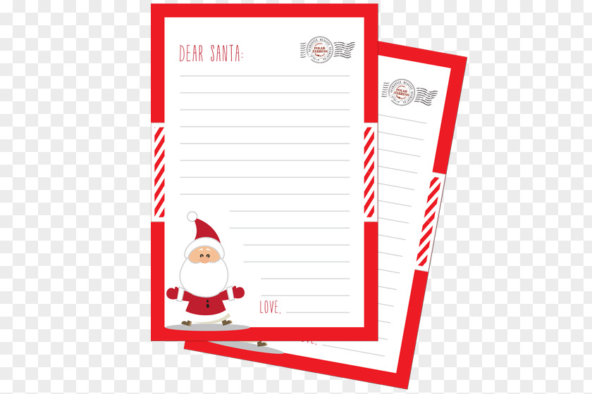 Santa Claus Paper Christmas Wish List Letter PNG
