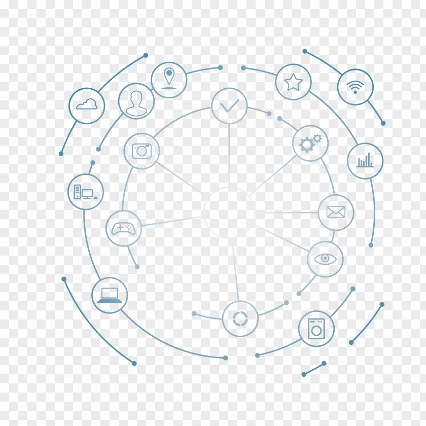 Technology Connection Lines Circle Area Structure Pattern PNG