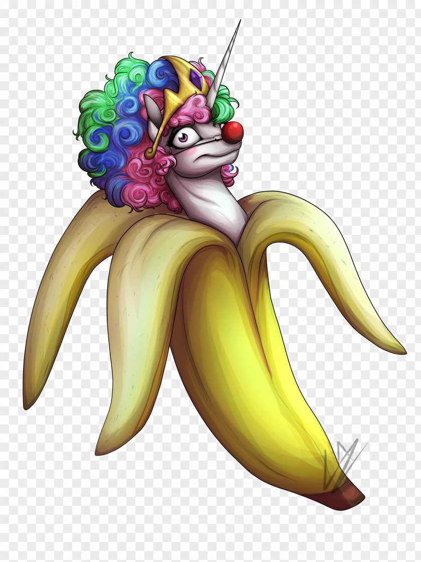 Banana Princess Celestia Clown Drawing PNG