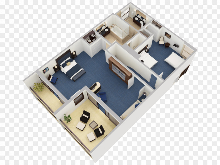 Building 3D Floor Plan Caribe Hilton Hotel Room Suite PNG