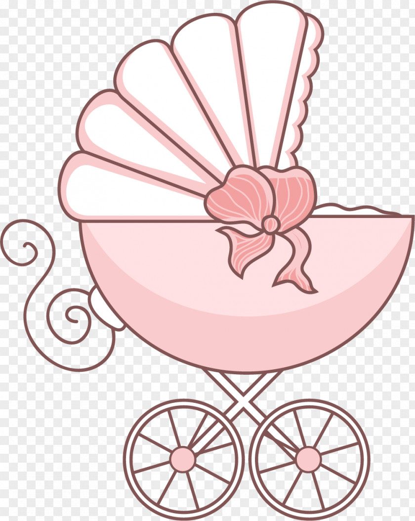 Cartoon Baby Stroller PNG