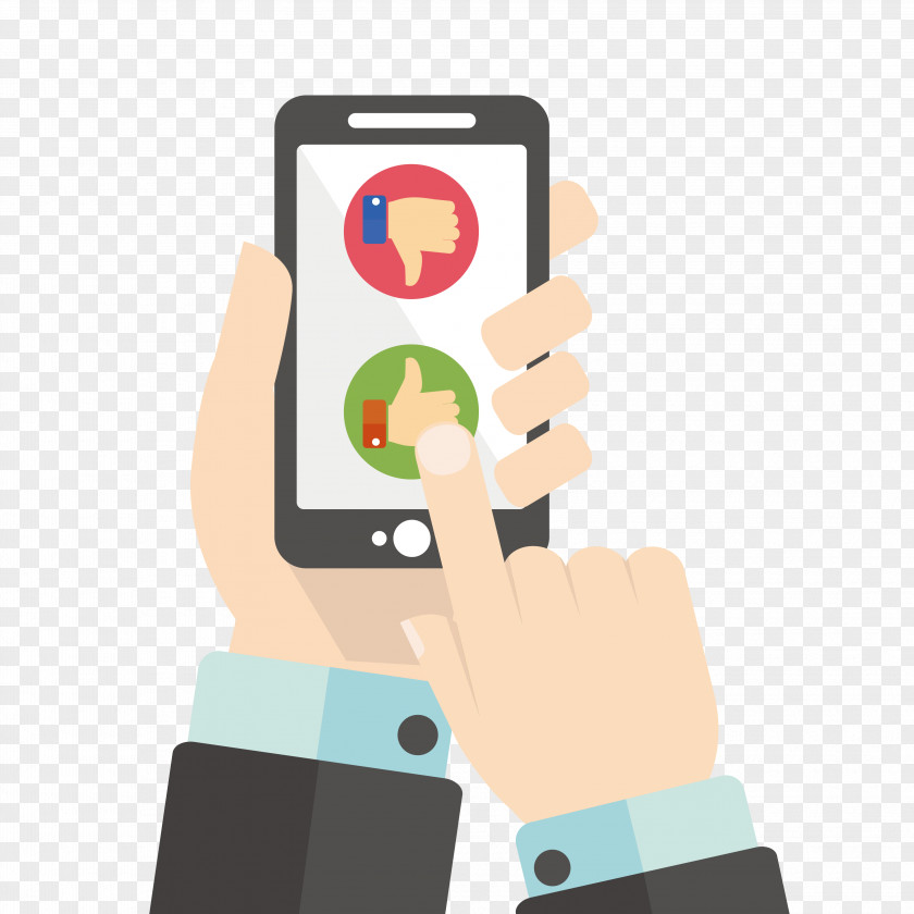 Hand Phone App Point Engraved Vector Illustration Mobile Smartphone PNG
