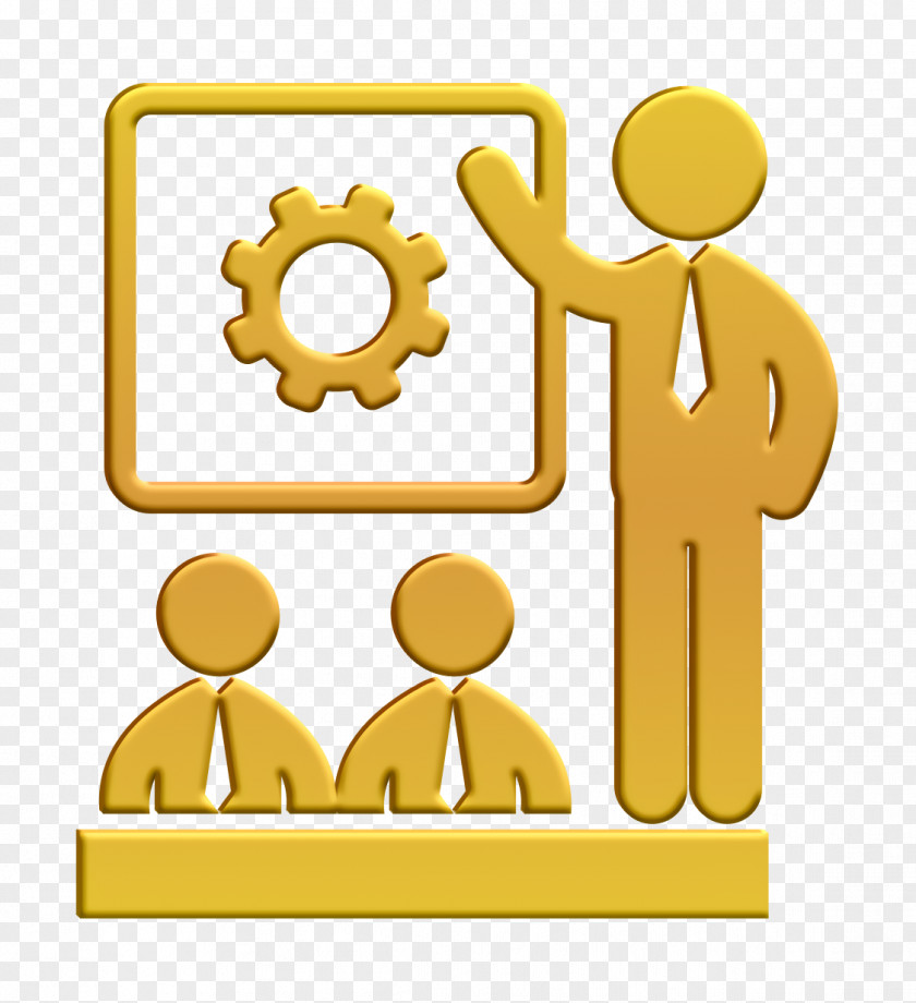 Symbol Yellow Class Icon Business People Meeting Human Pictos PNG
