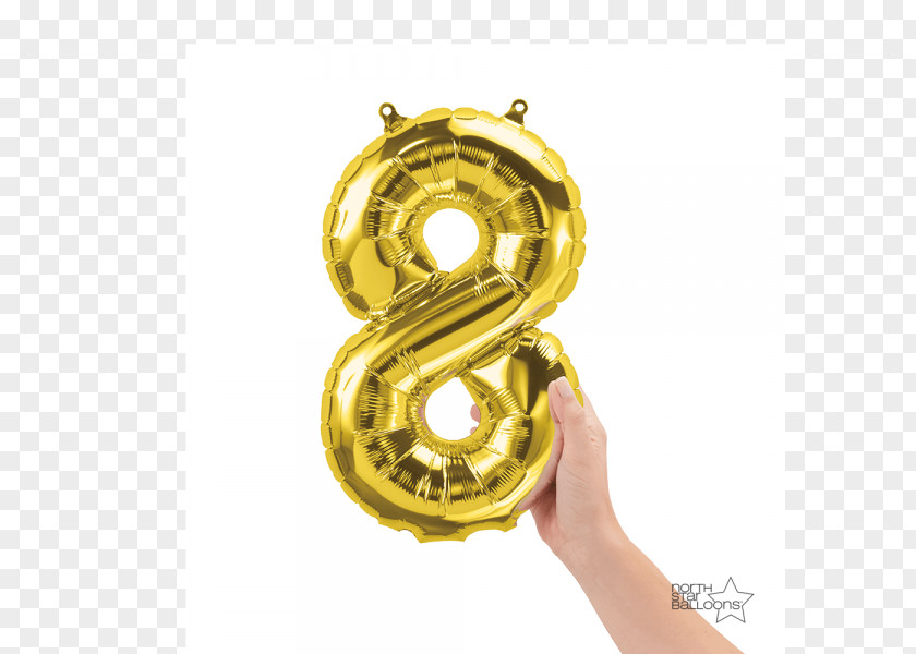 Balloon Toy Gold Number Birthday PNG