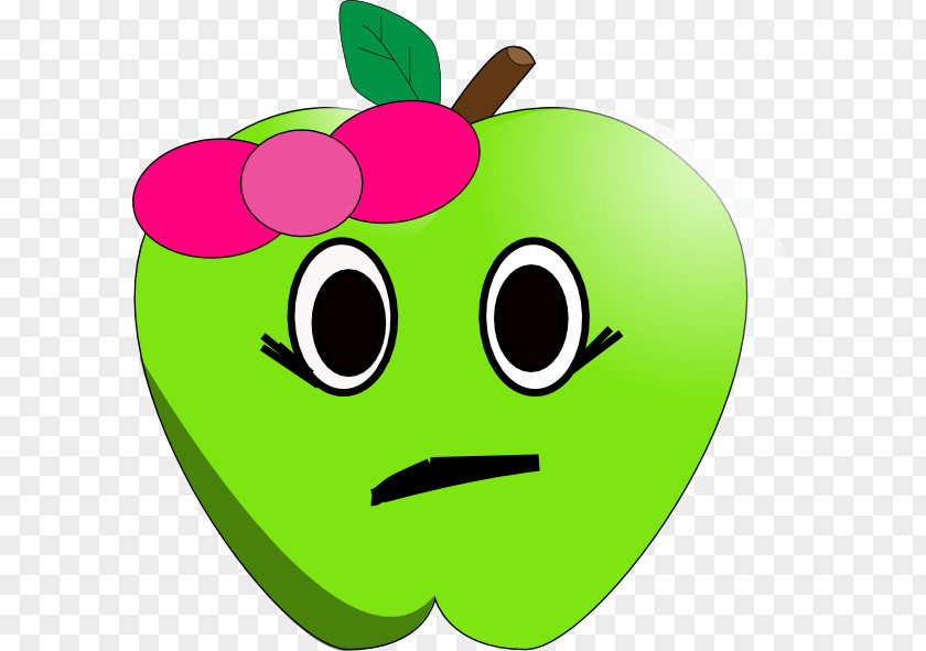 Cartoon Apple Smiley Clip Art PNG