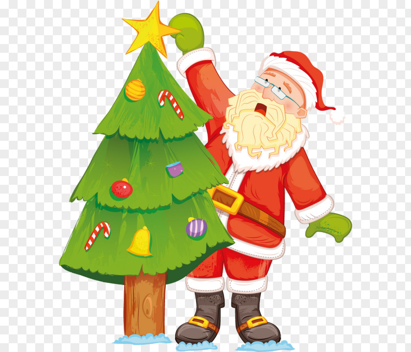 Christmas Tree Santa Claus Royalty-free PNG