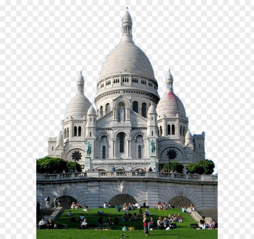 Church Building Sacrxe9-Cu0153ur, Paris Montmartre Eiffel Tower Notre-Dame De Basilica PNG