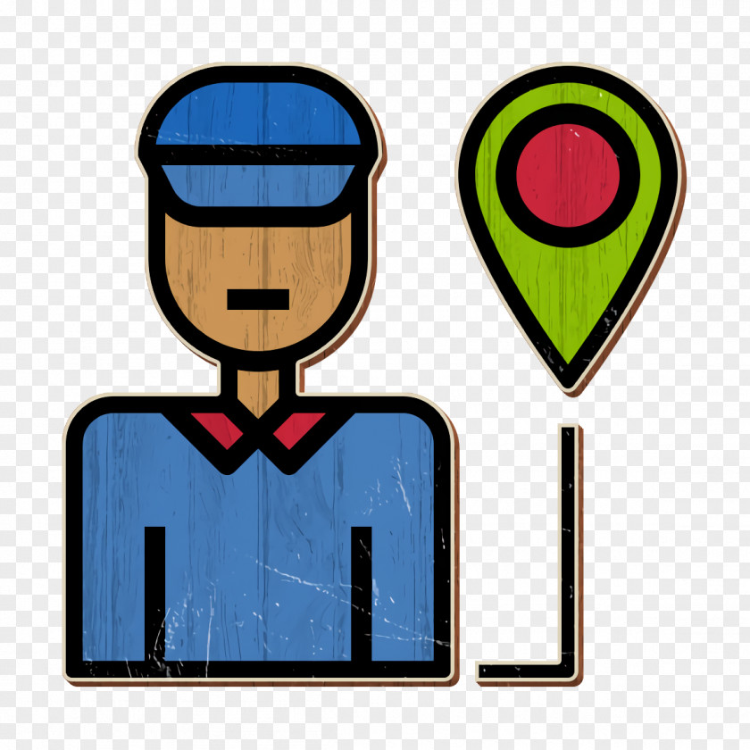 Logistic Icon Delivery Man Maps And Location PNG